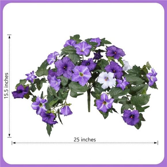 Artificial Flowers for Outdoors 2PCS Spring Faux Morning Glory Look Real Flower - Picture 2 of 7